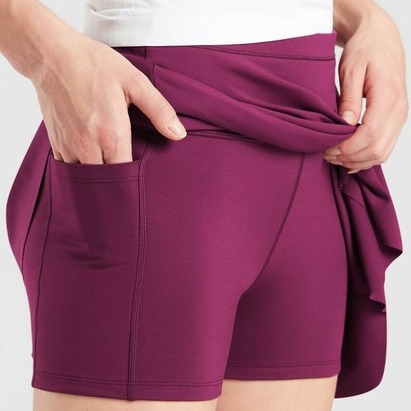 ATHLETA tennis skirt MATCH POINT SKORT plum purple , Sz Small  GOLF  #531324 - Picture 3 of 8